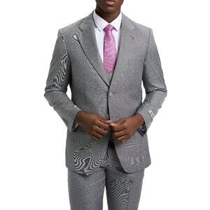 Stone Grey Double Breasted Vest Stacy Adams Men's Suit
